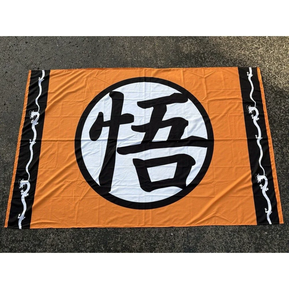 Dragon Ball Z DBZ Goku Go Symbol Wall Tapestry Banner Anime